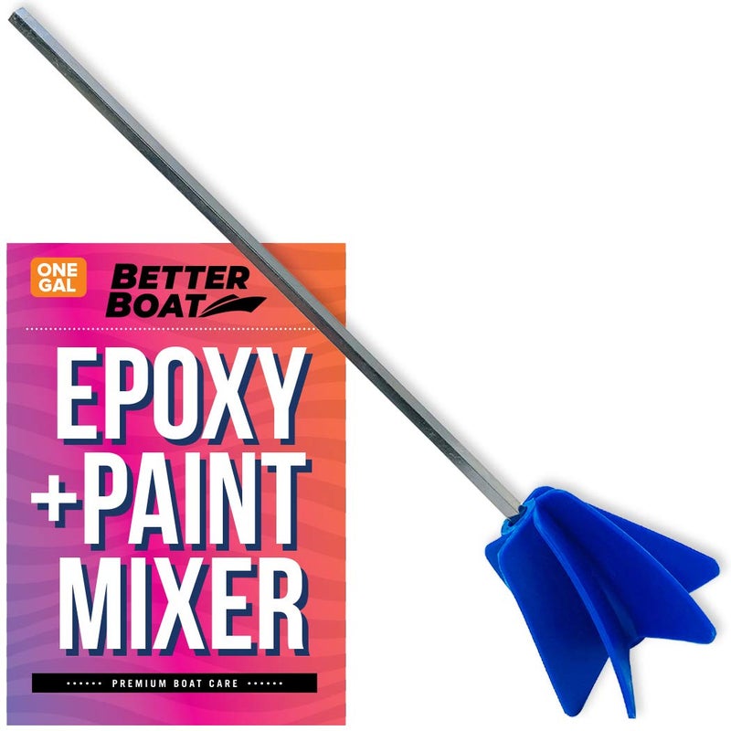 Better Boat Paint Mixer for Drill, Epoxy Resin Mixer, Paint Stirrer Drill Attachment for Quart or Gallon, Mud Mixing Tools, Crafting Paddle Attachment - Image 1